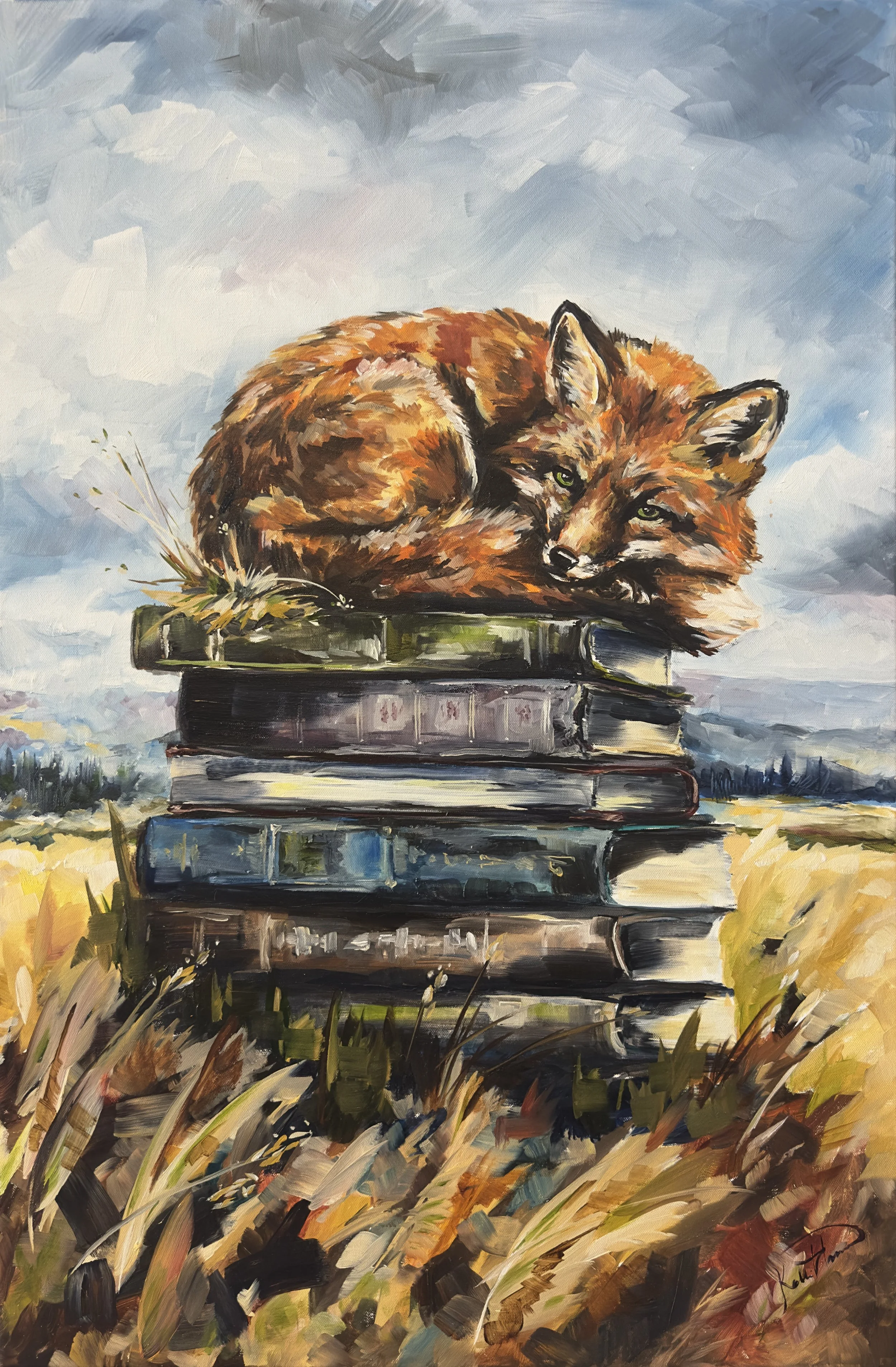 "Vigilant Dreamer" Oil on canvas, 36"X24" AVAILABLE