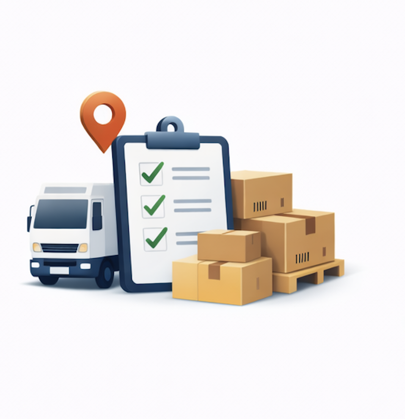 Three business professionals in an office, discussing a financial presentation on a computer monitor displaying charts and infographics.