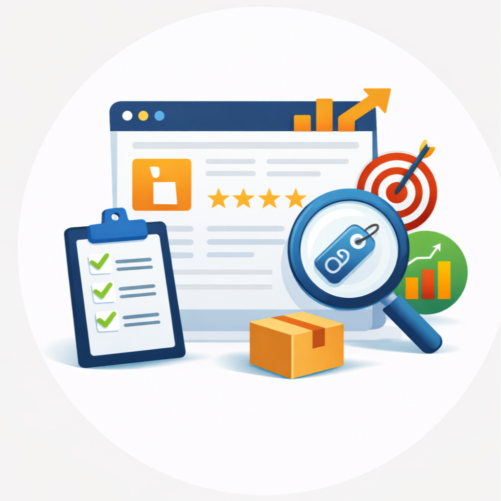 A person working in a design studio, looking at a colorful abstract geometric artwork on a computer monitor. The desk has color swatches, a graphics tablet, pens, and a lamp. There are sketches and a calendar on the wall behind.