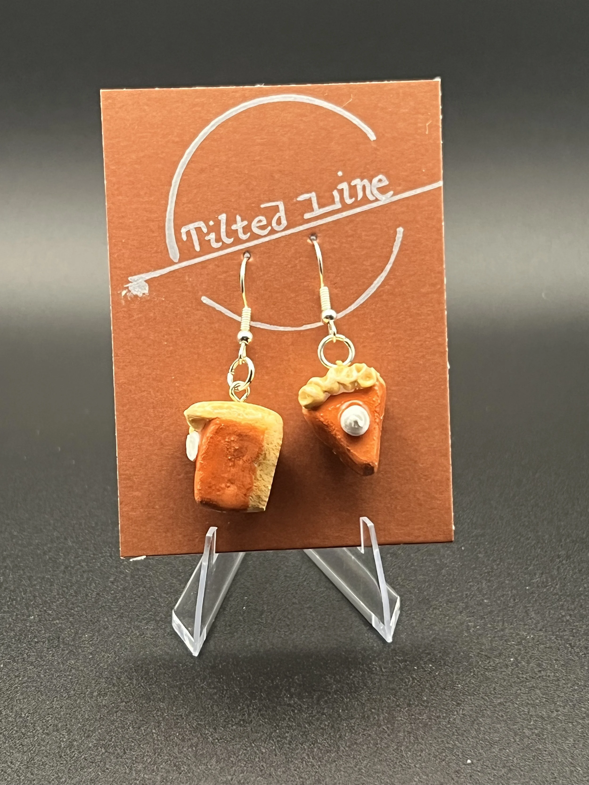 Pumpkin Pie Slice Earrings