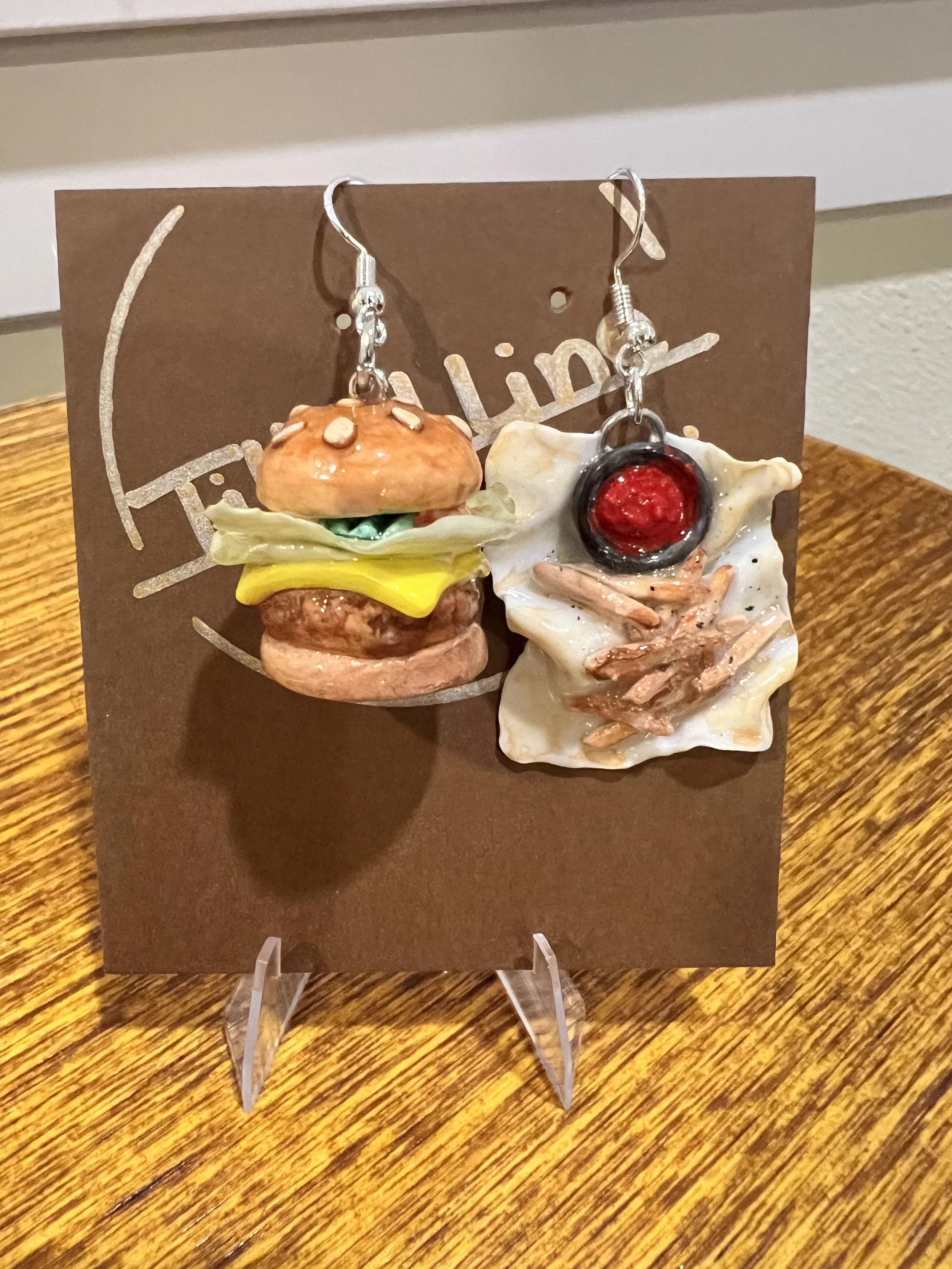 Cheeseburger and Fries Earrings