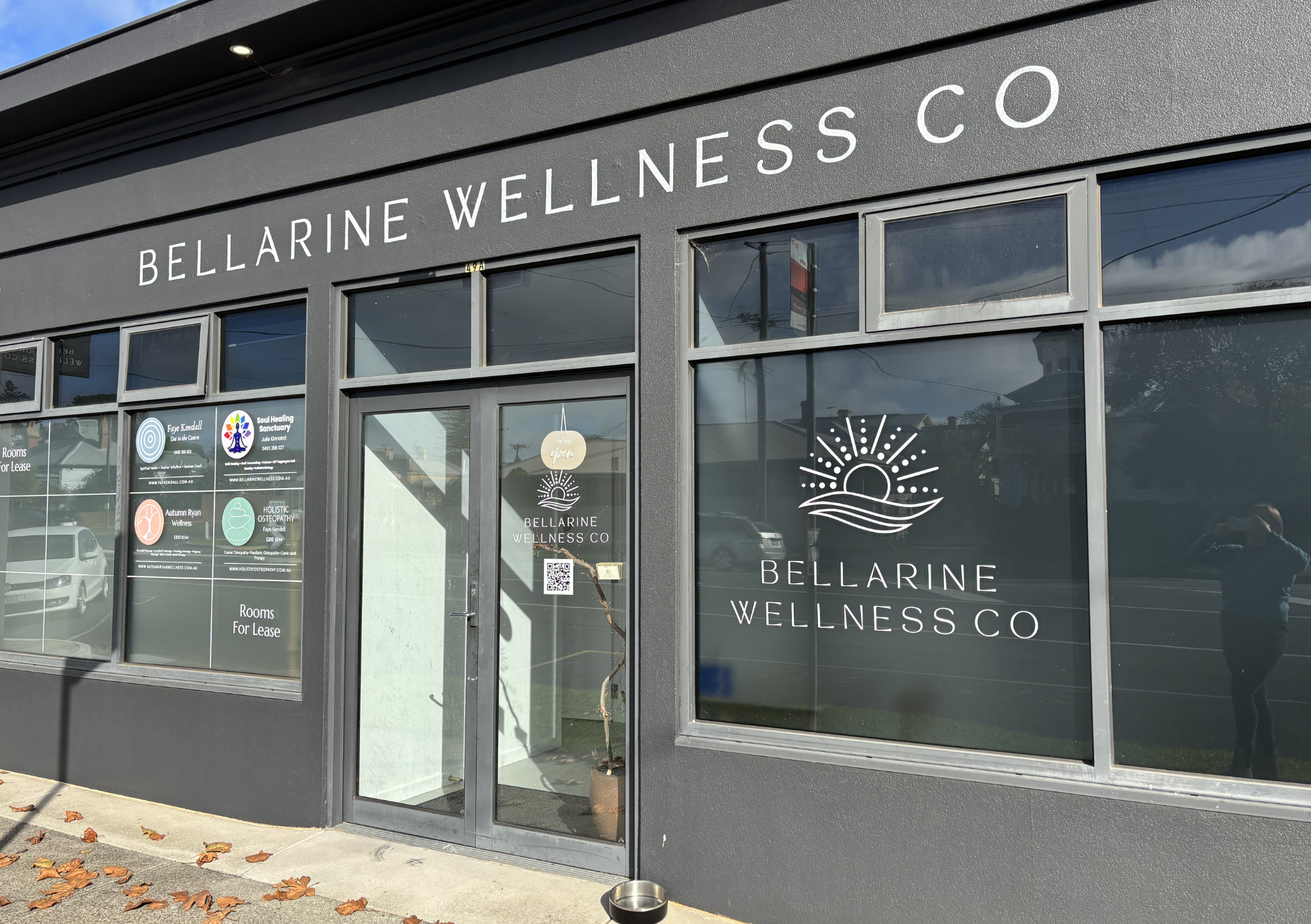 Front entrance Holistic OM Queenscliff within Bellarine Wellness Co building