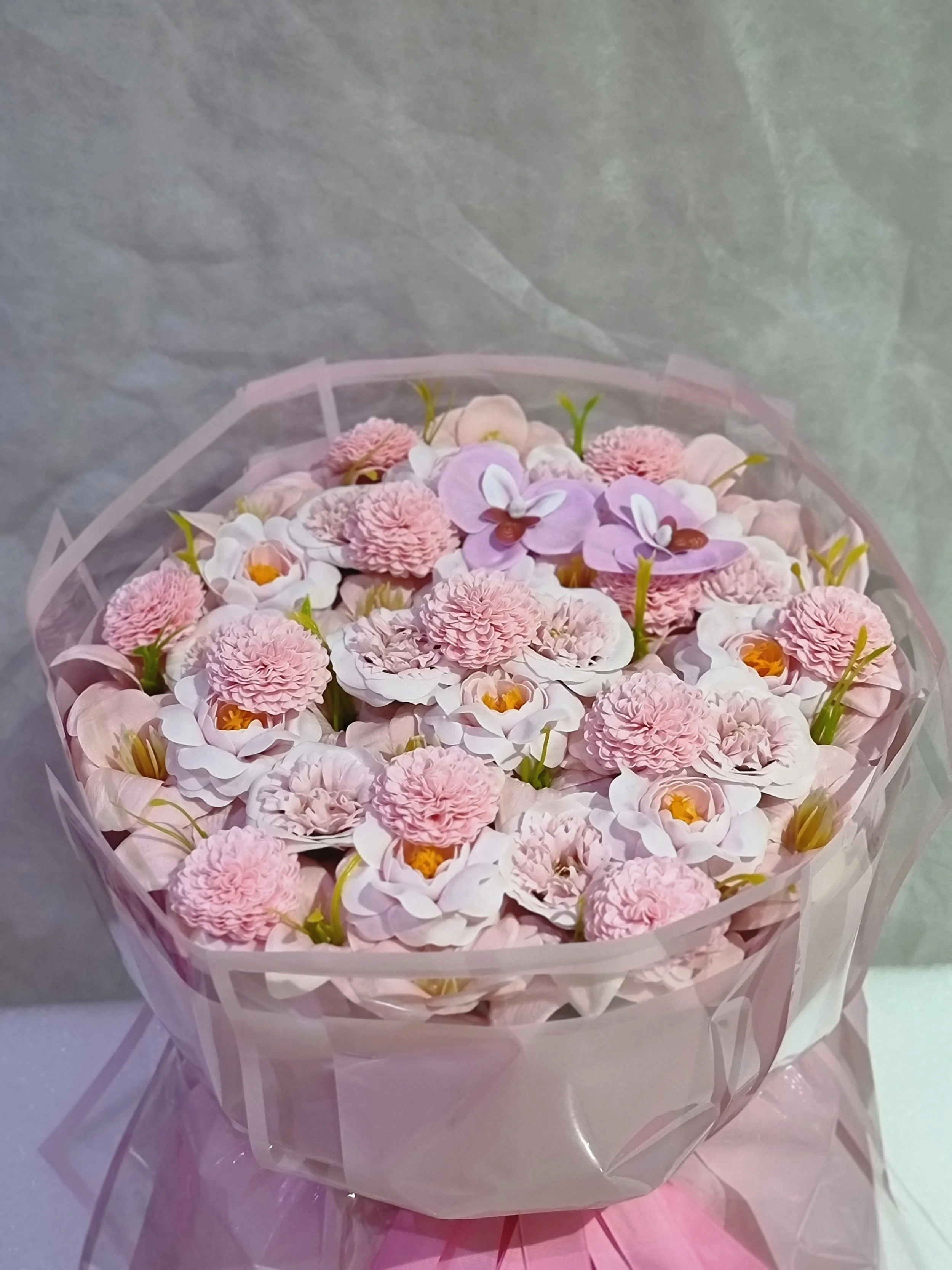 Pink Dahlia Pom Pom