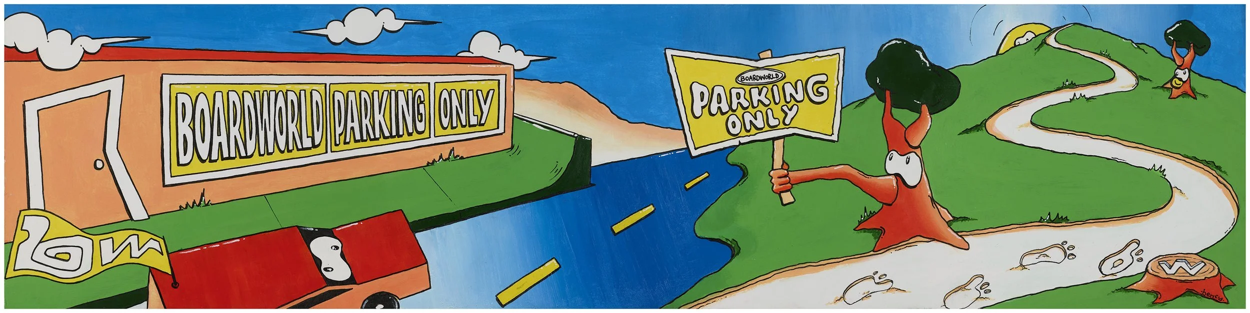 Boardworld Parking Sign