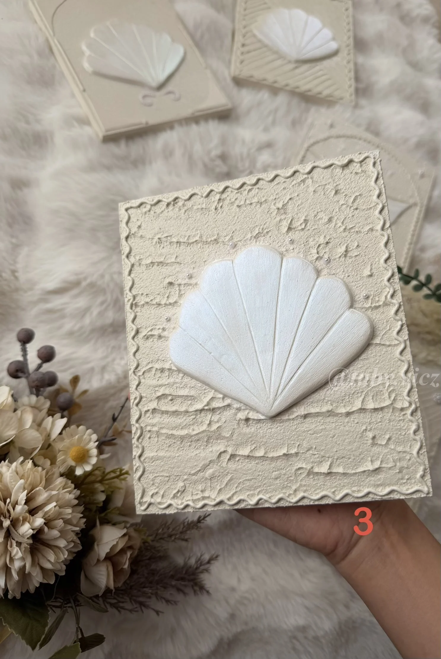 Original Textured Art Shell clam & Cute Bikini