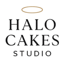 Stylized logo for Halo Cakes Studio with a halo above the text