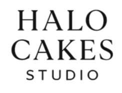 Logo for Halo Cakes Studio with black text