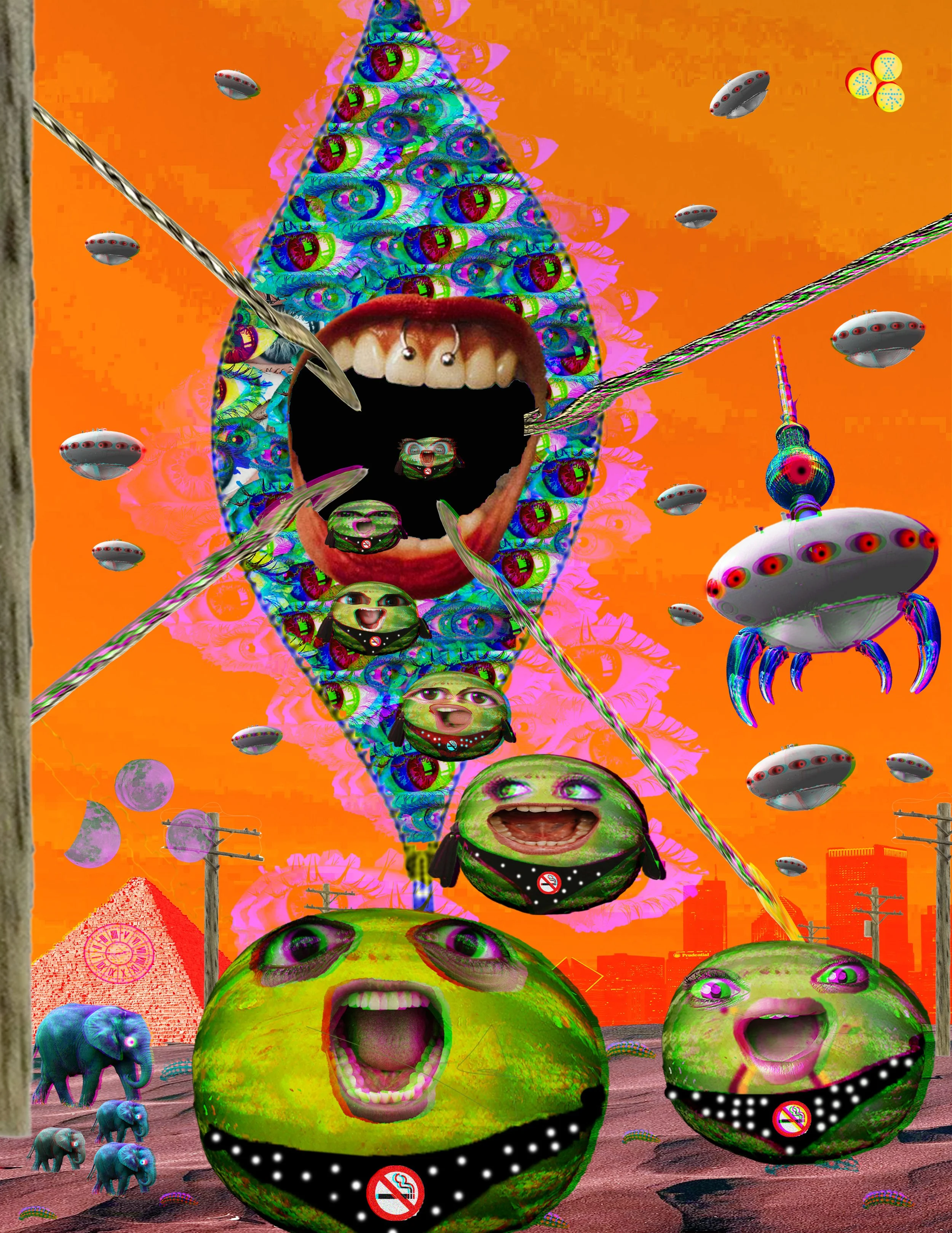 Armageddon Again, July 2025,  Digital Collage 