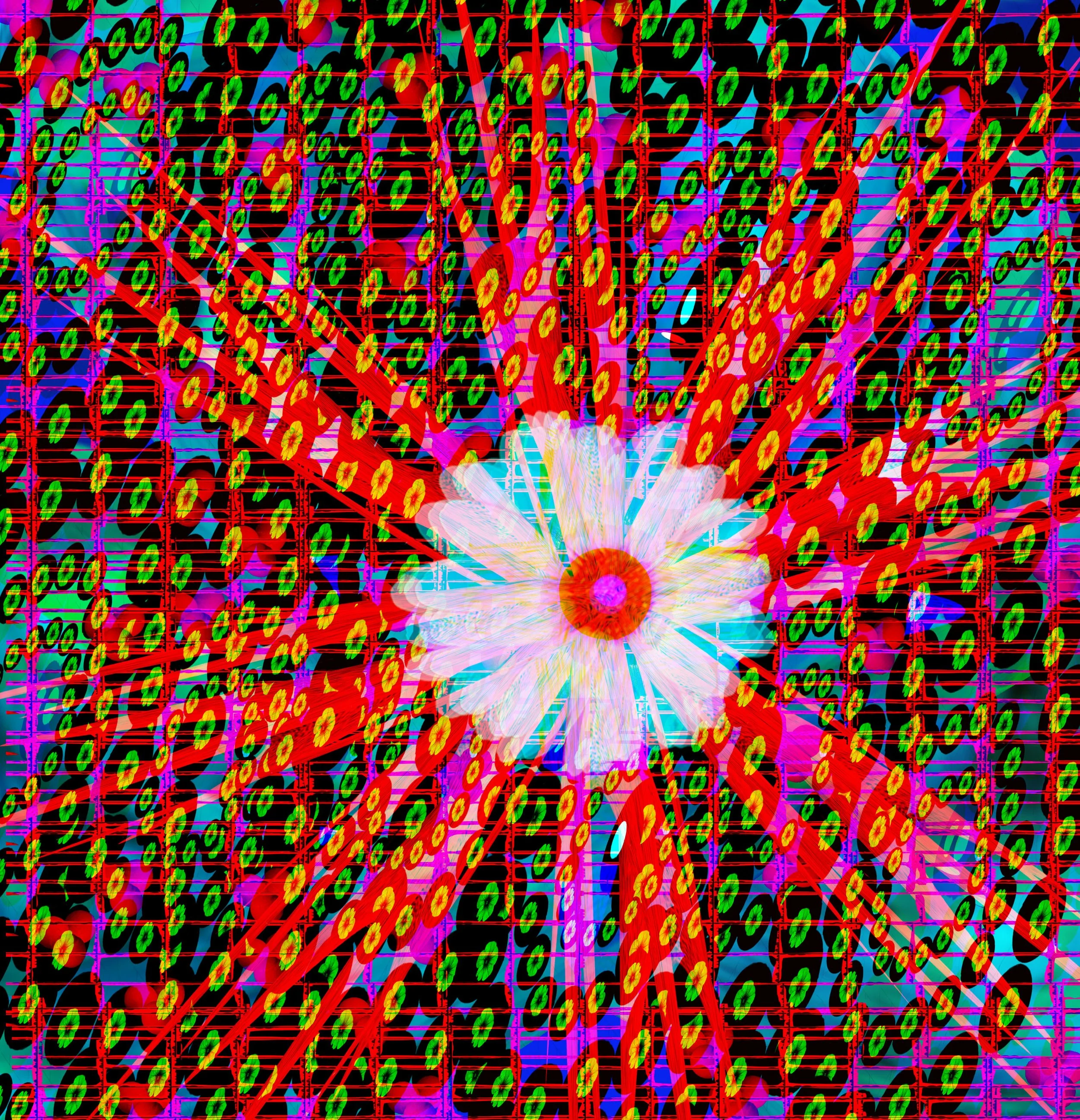 "White Flower Nexus" Digital Assemblage, October 2025