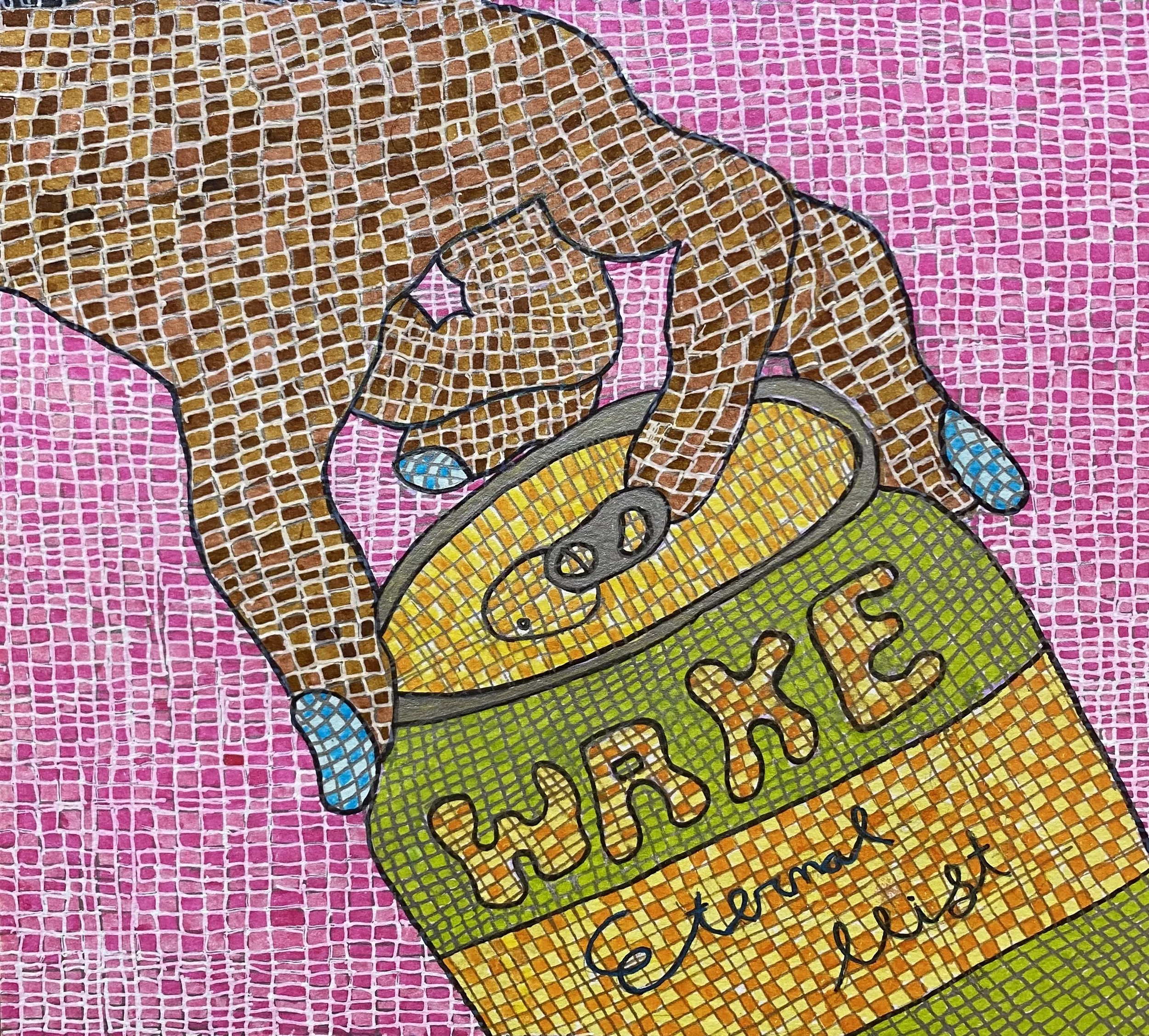 Commercial Break, Watercolor Markers and Gel Pens on Paper, 9in x 8in, August 2022 