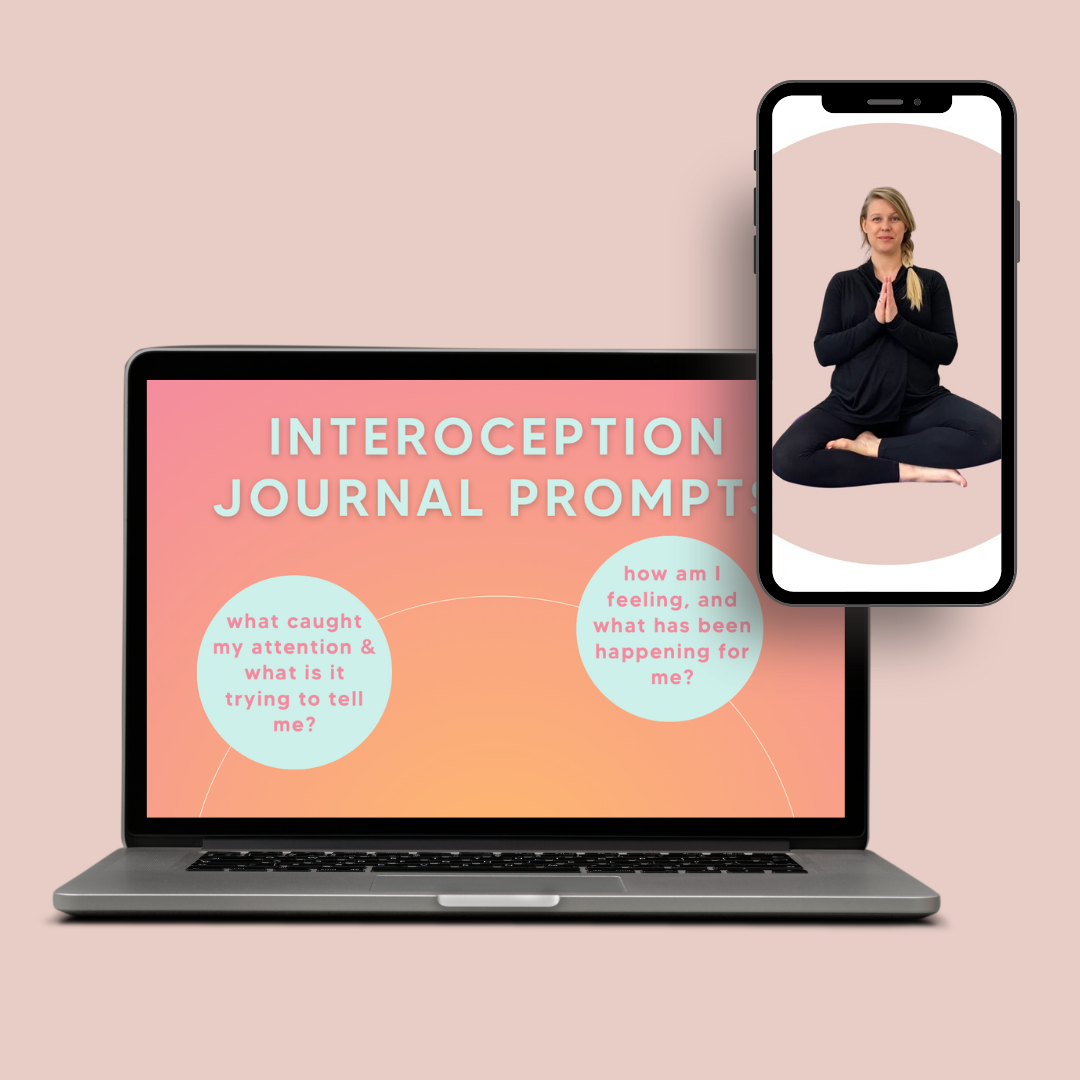 Interoception journal prompts artwork