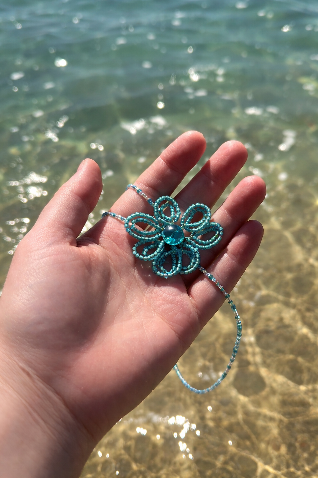 French Beaded Choker - Mermaid Hues