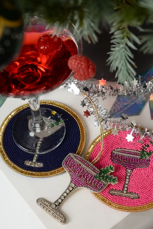 Berry Fizz Cocktail Christmas Ornament