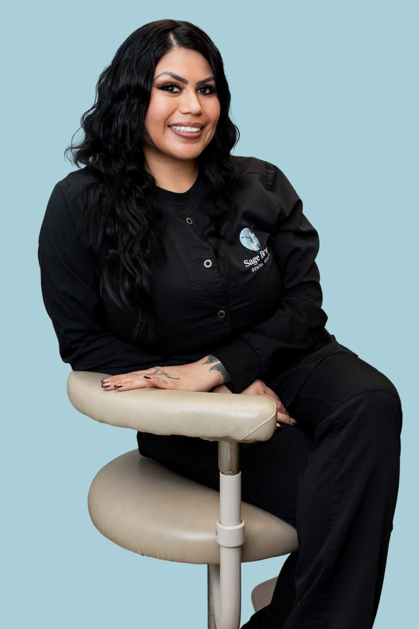 Employee showing up confidently for brand photography session