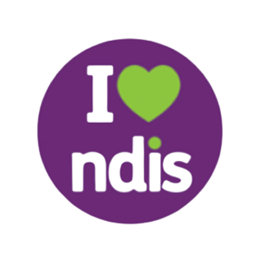 Purple button with green heart and the text "I love this".