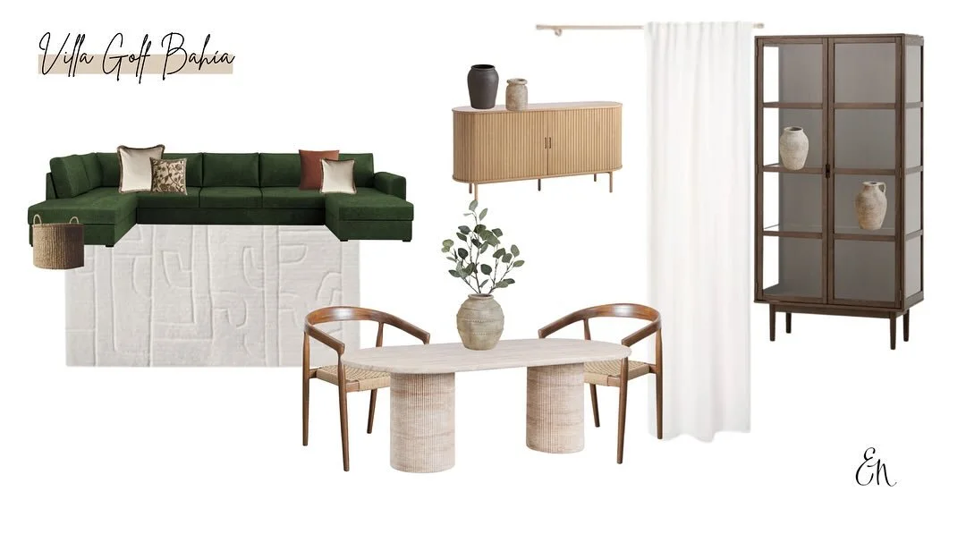 The Villa Golf Bah&iacute;a Project🤍

Swipe to see some mood boards I prepped for this project I&rsquo;m currently working on - a multipurpose basement space.

1) Living Room &amp; Dinning - Open Area
2) Office
3) Bedroom
4) En-suite Bathroom
5) Gue
