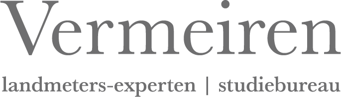 Logo met de woorden 'Vermeiren', 'landmeters-experten' en 'studiebureau'.