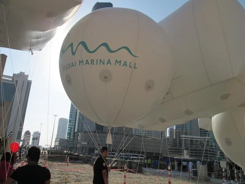 Dubai Marina Mall inflatable balloons.webp