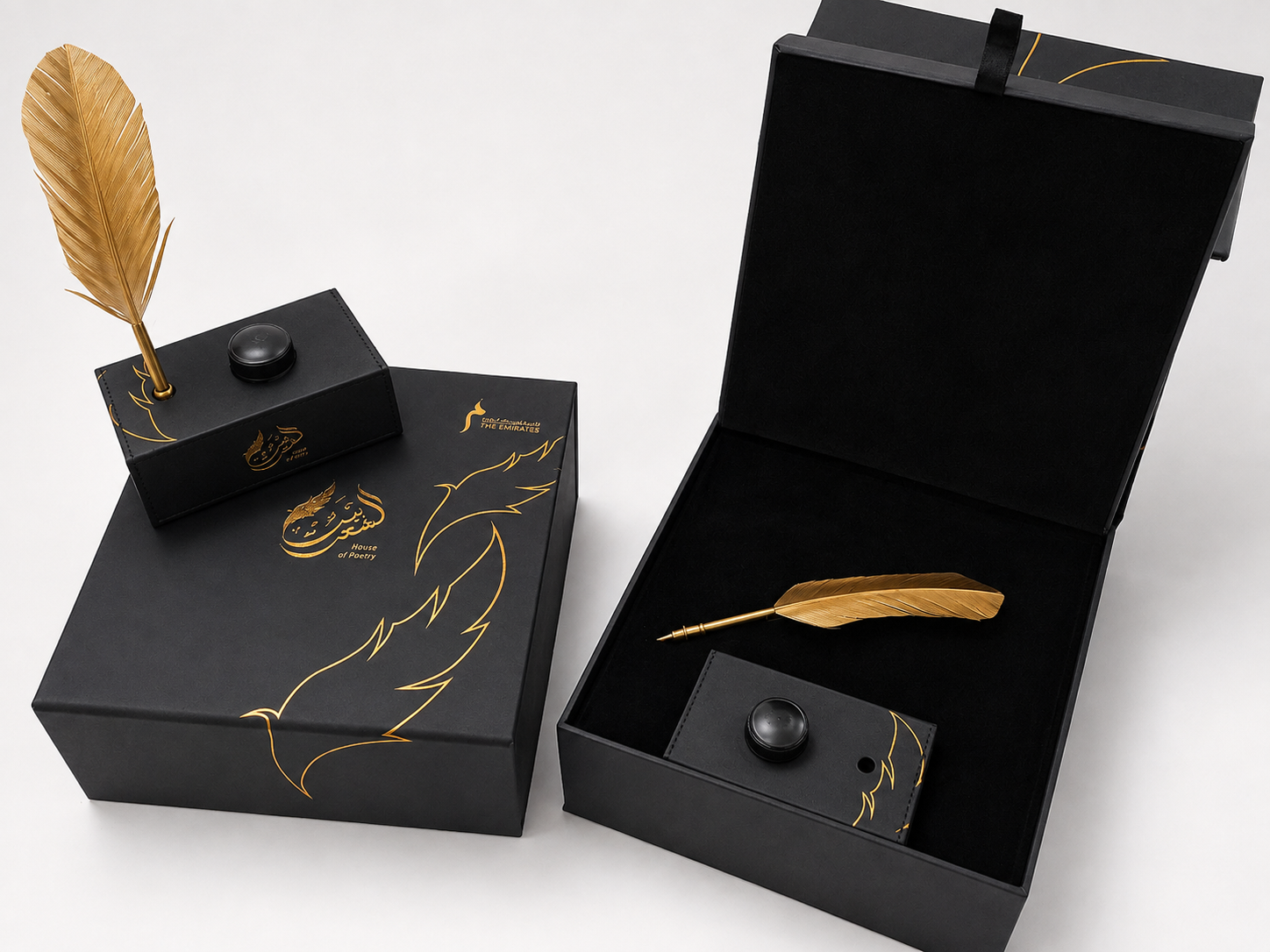 Customised Leather Gift Box with Gold Debossing for The Banyan Advertising