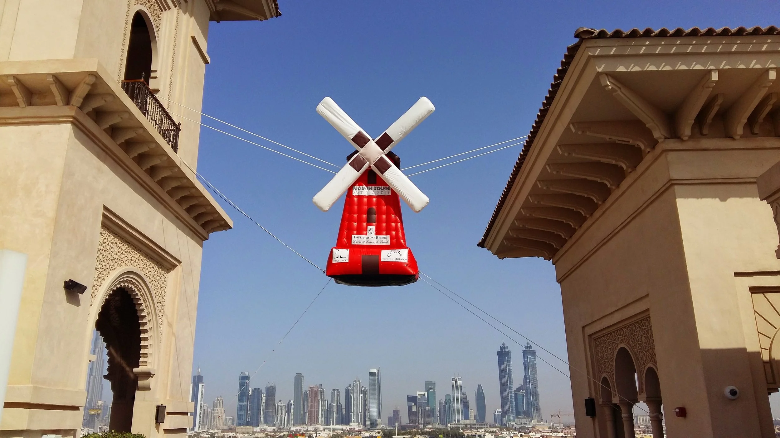 Custom Inflatable Windmill for Four Seasons Resort Jumeirah, Dubai