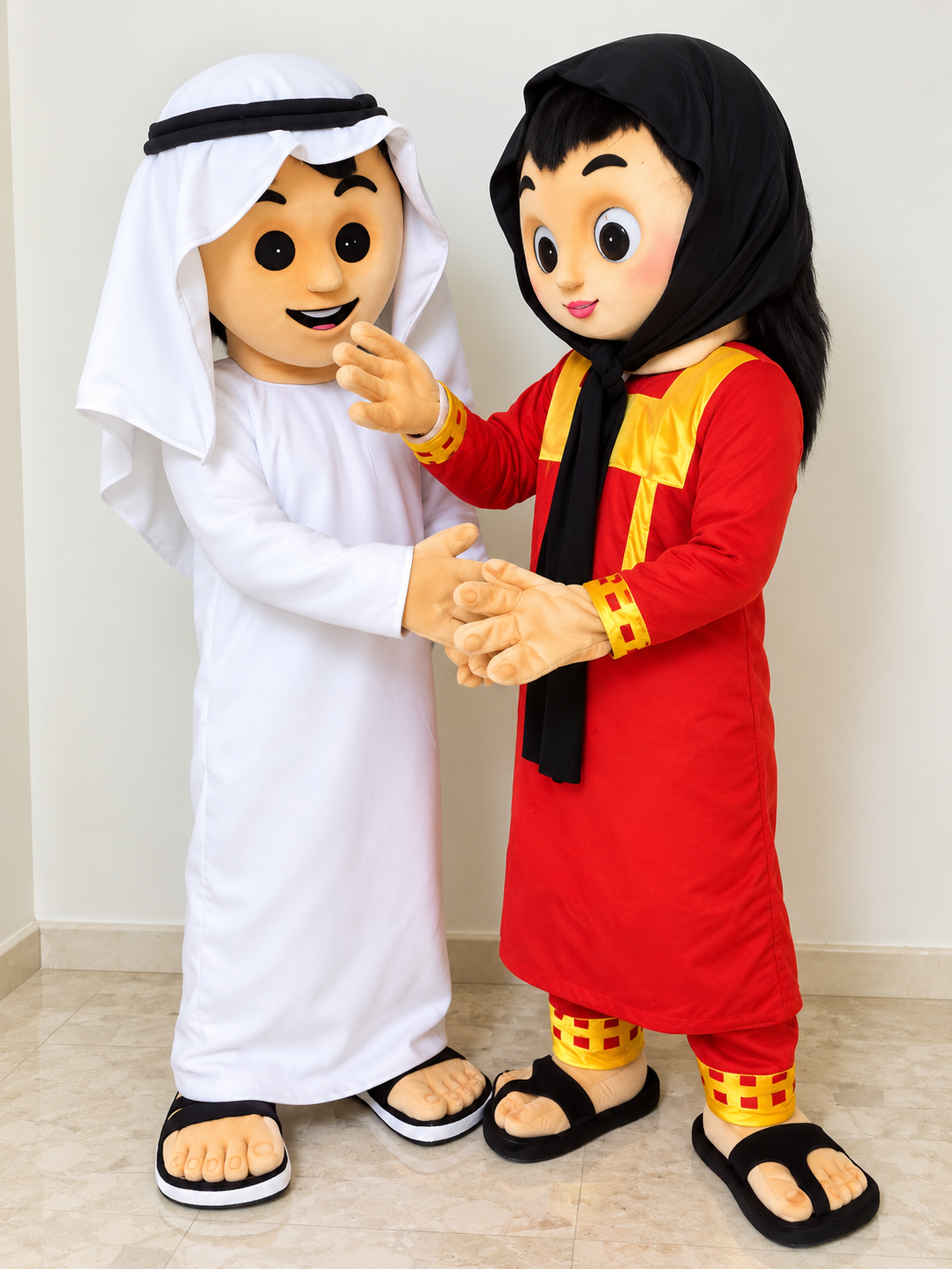 Custom UAE National Day Mascot Costumes for the UAE Embassy in Montenegro
