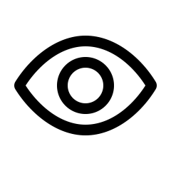 An icon of an eye, representing visibility or viewing