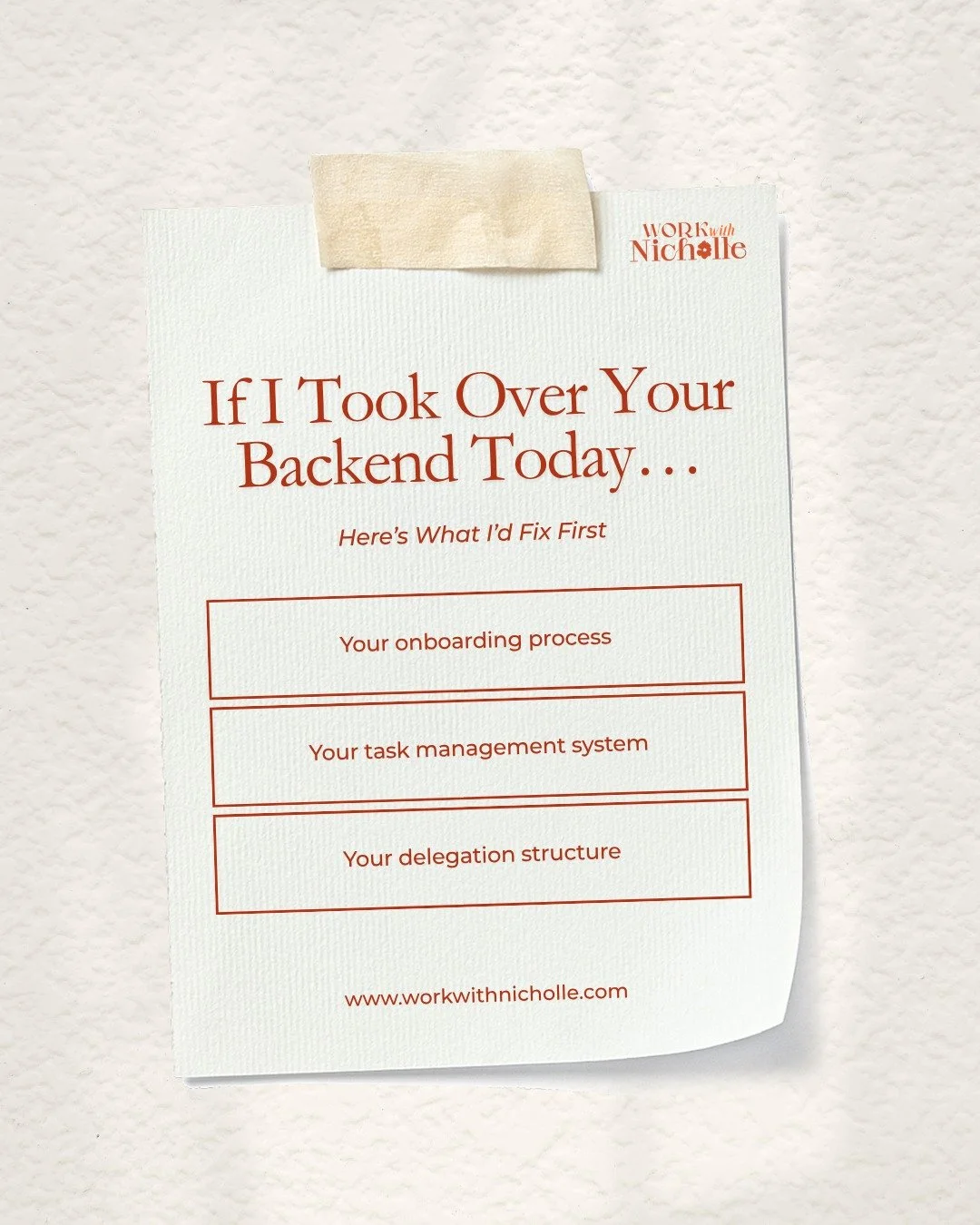 If I stepped into your business today, I wouldn&rsquo;t try to fix everything at once.
I&rsquo;d focus on the few areas that create the most impact.

First, your onboarding process. Because how you bring clients in sets the tone for everything that f