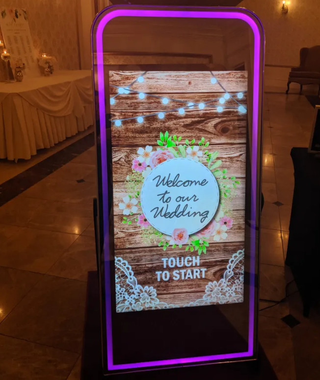 interactive full length mirror photo booth