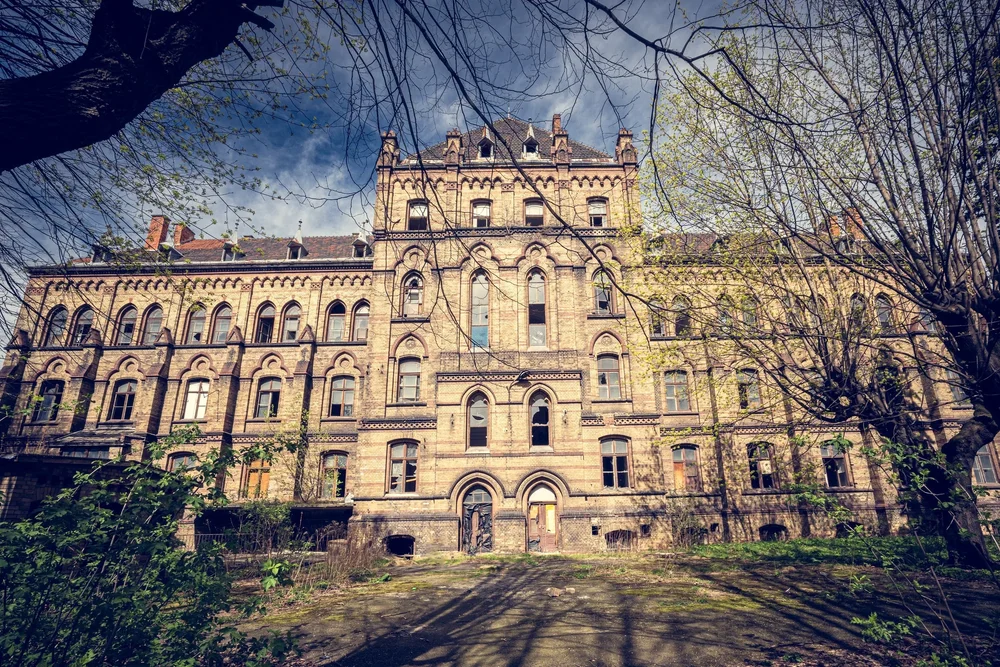 Historic abandoned architecture in Lower Silesia, Poland