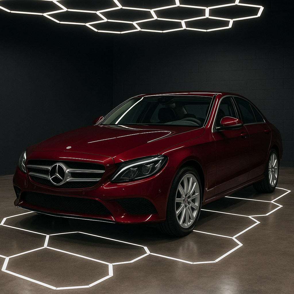 Keramikversiegelung auf rotem Mercedes – maximaler Lackschutz, Glanz und UV-Beständigkeit im Detailing Studio | CWR.