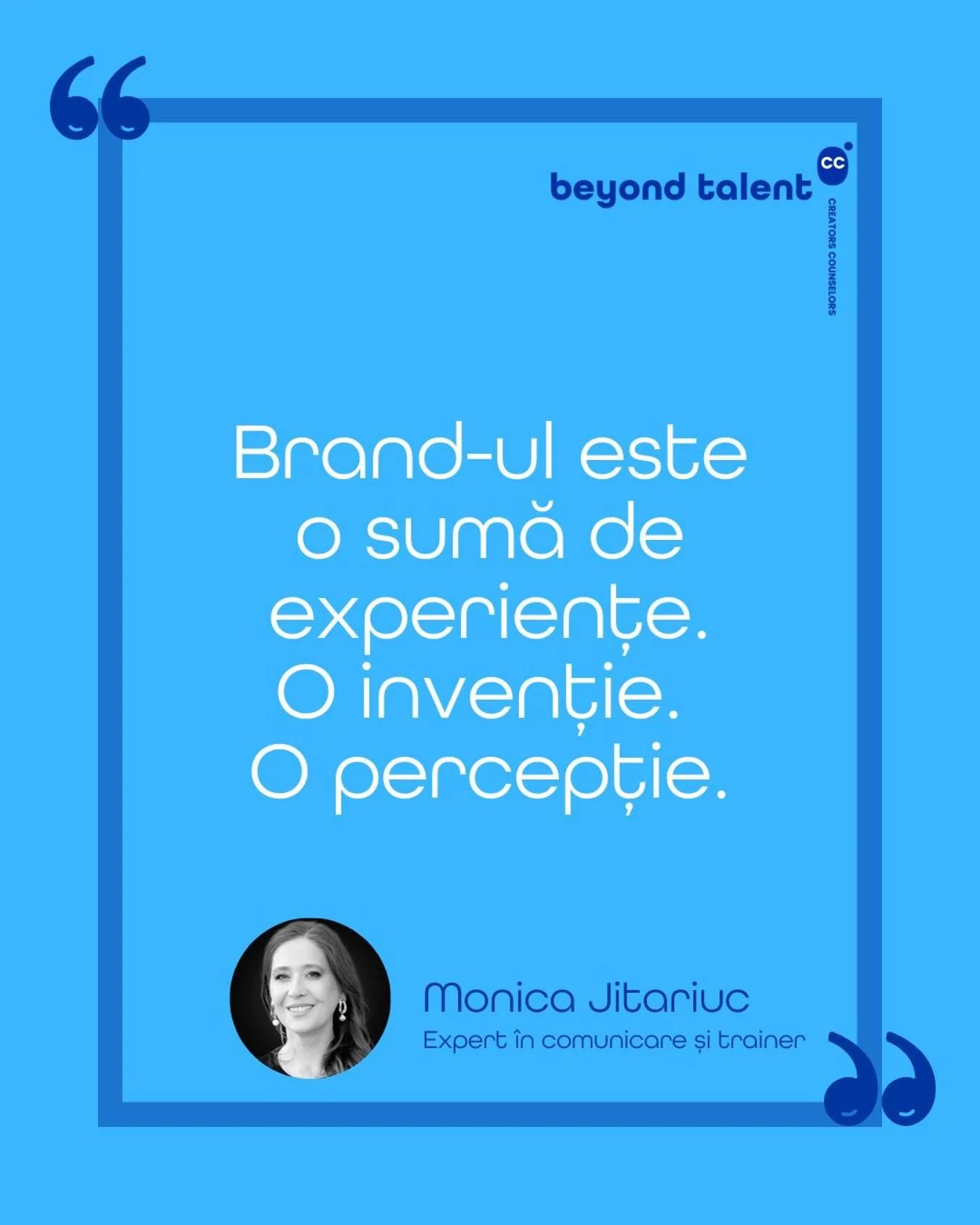 Words of wisdom de la @monicajitariuc 😎 Monica este unul dintre experții &icirc;n comunicare pe care &icirc;i urmărim și admirăm. #personabranding #branding #findyourwhy