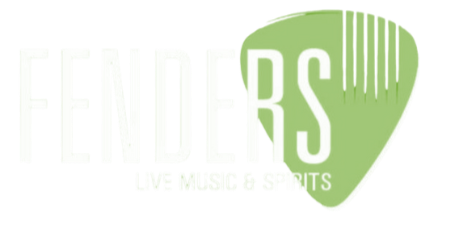 Logo with the word 'HENDERS' and a green guitar pick with 'RS' inside, along with the text 'LIVE MUSIC & SPIRITS' underneath.