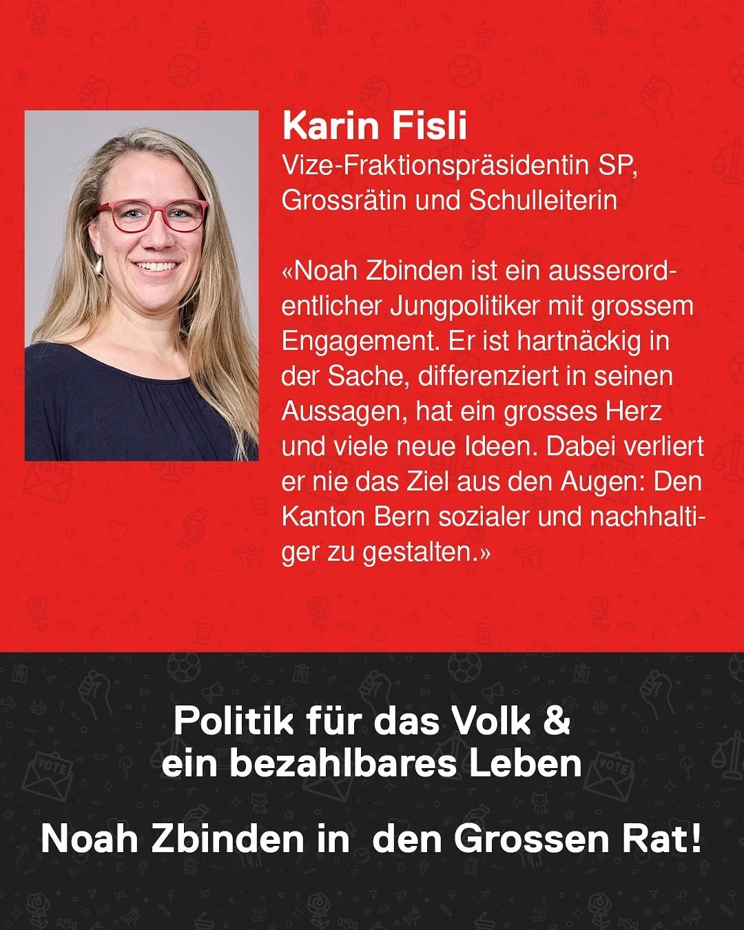 Weitere Wahlempfehlungen aus der Politik und der Bev&ouml;lkerung🌹 #wahlenbe26 #grossratswahlen2026 #kantonbern #bern #wahlbe #rathaus #sozialdemokratie