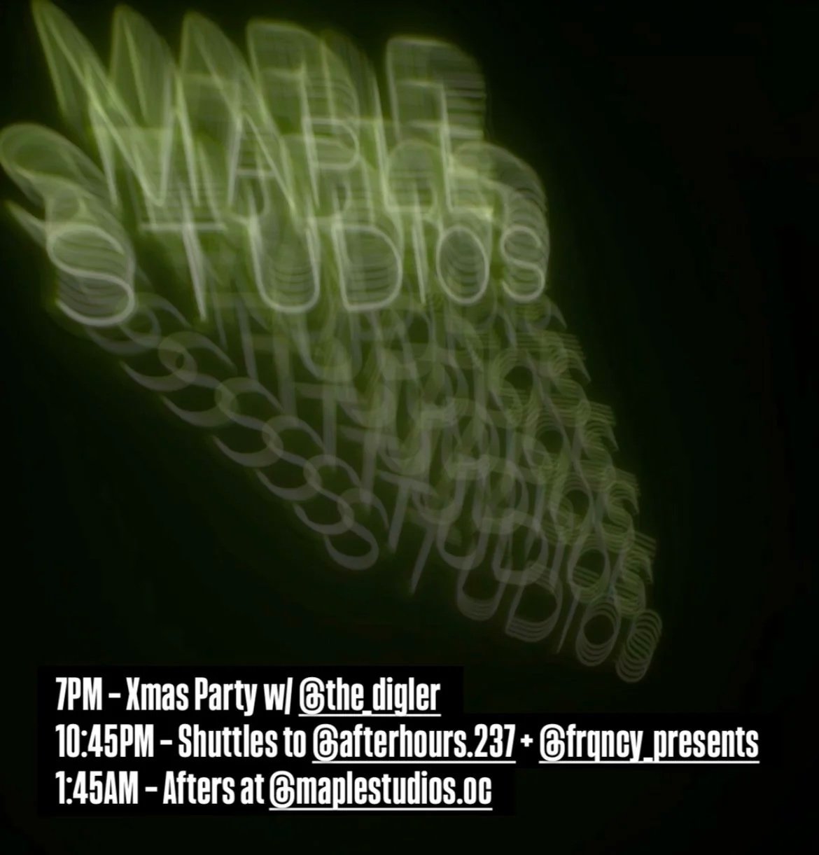 Boiler Room Set: Join The Digler at Maple Studios, Friday, December 19th, 2025, featuring Brent B & friends for a raw and unfiltered, close quarter session 
