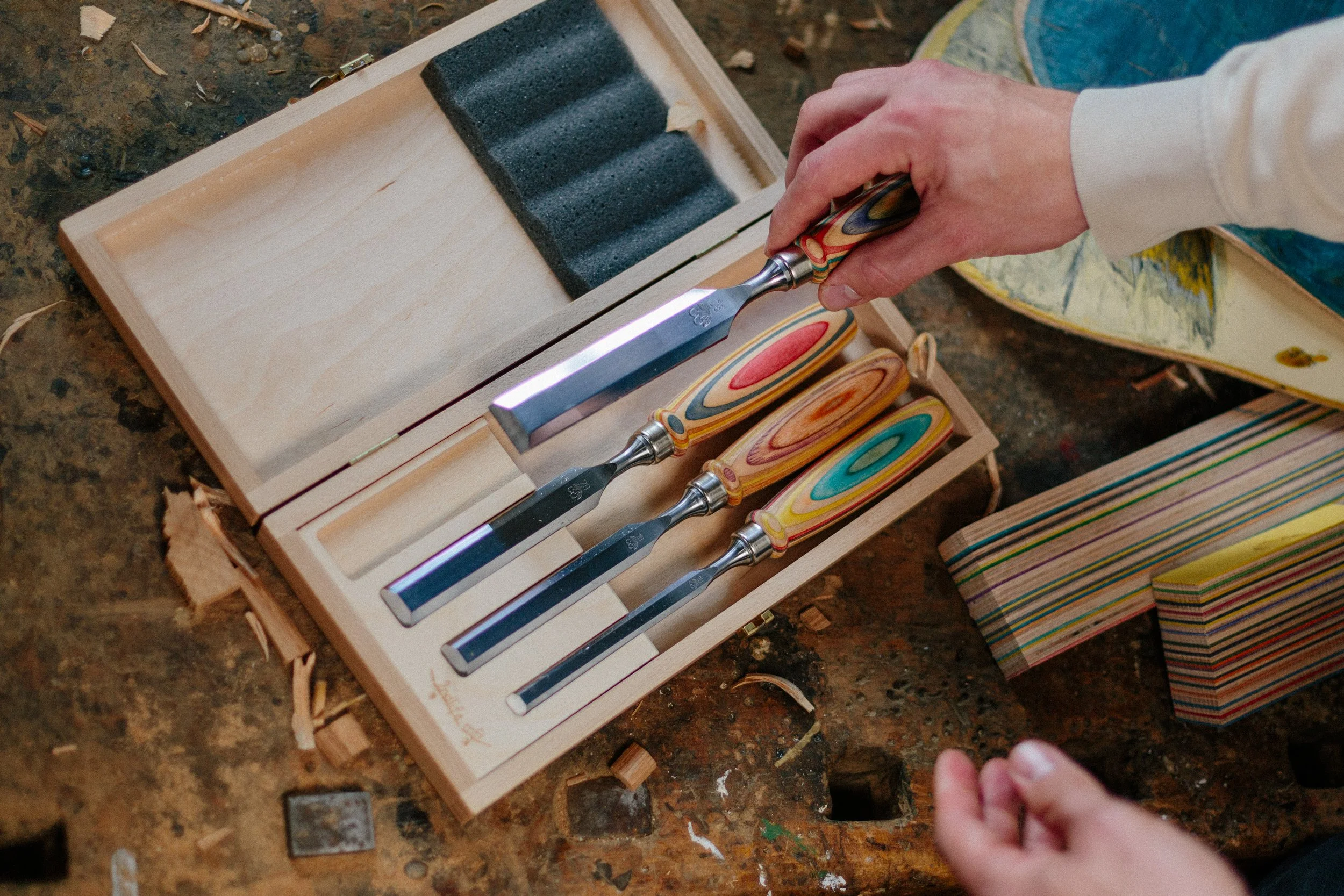 KIRSCHEN Stechbeitel mit Skateboardheften