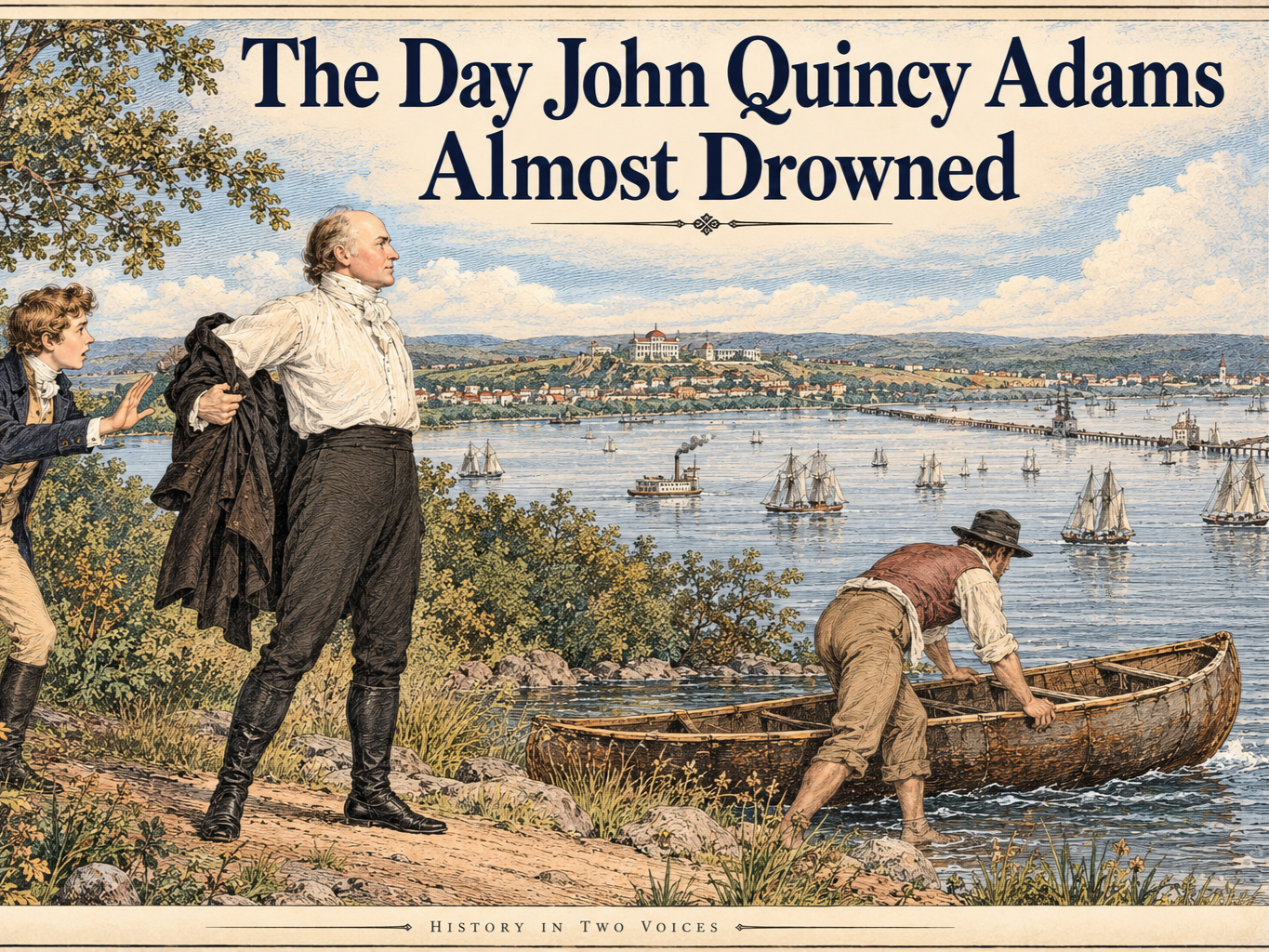The Day John Quincy Adams Almost Drowned