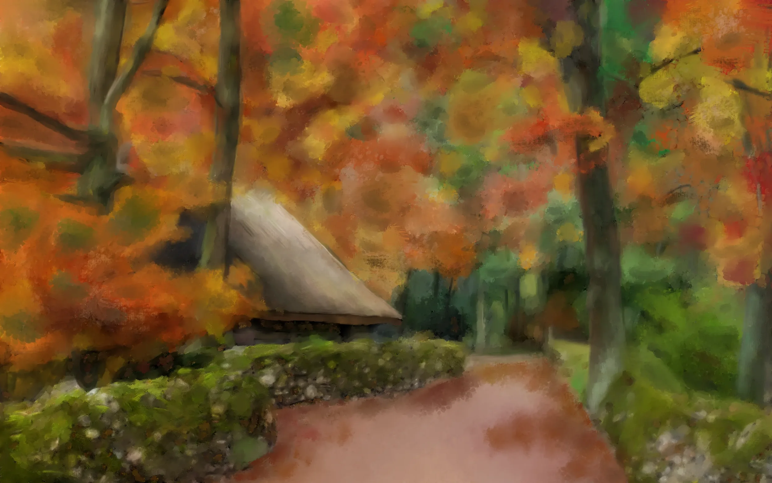 An autumn landscape in a modern style.
