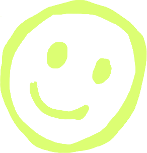Green smiley face sticker