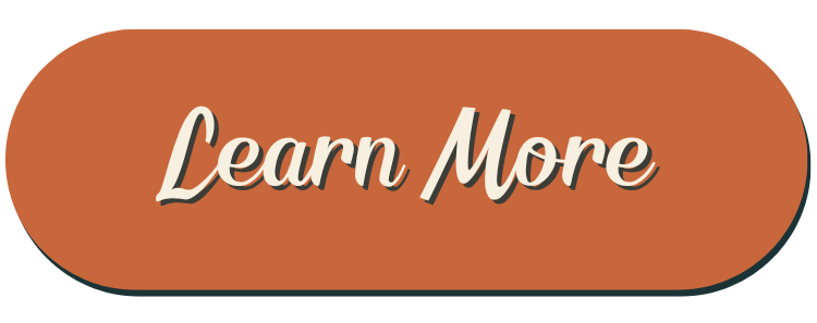 A rounded, brown button with the words 'Learn More' written in white, cursive text