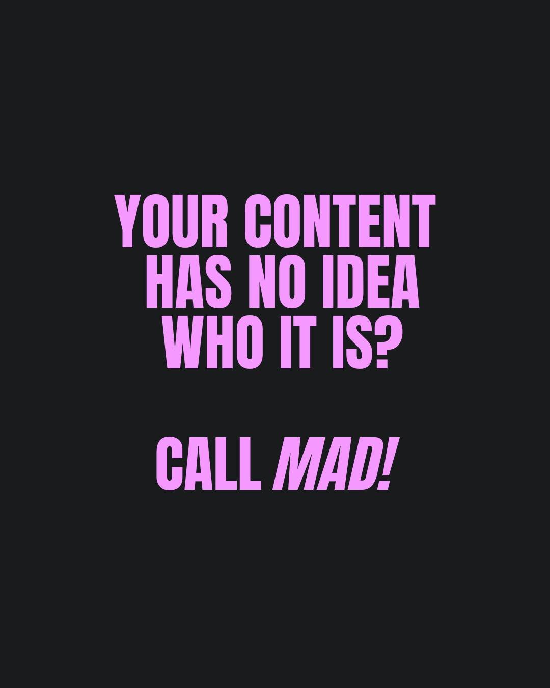 Symptoms vary. Treatment stays the same: Call MAD for crazy good content!

👉🏻 mad-studio.ai

#ai #aifilm #aivideo #aicontent