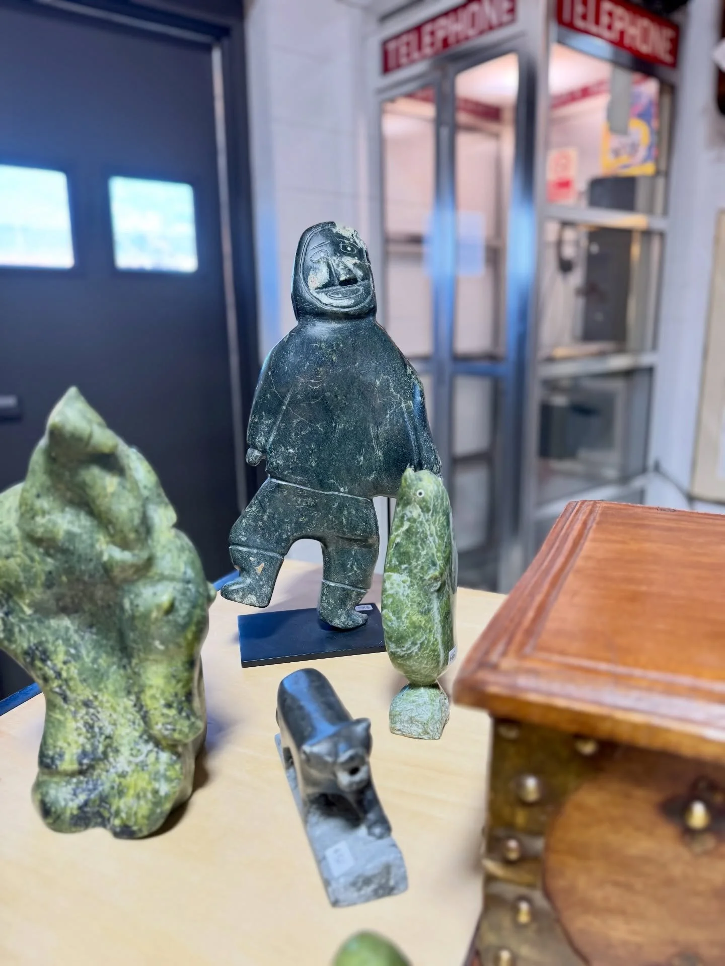 Inuit soapstone carvings 🗿 These pieces are fascinating!

All varying prices and styles. Let us know if you&rsquo;re interested in learning more and we&rsquo;ll message you.

#inuitsoapstone #soapstonecarving #shopvintage #shopantiques #circachattan