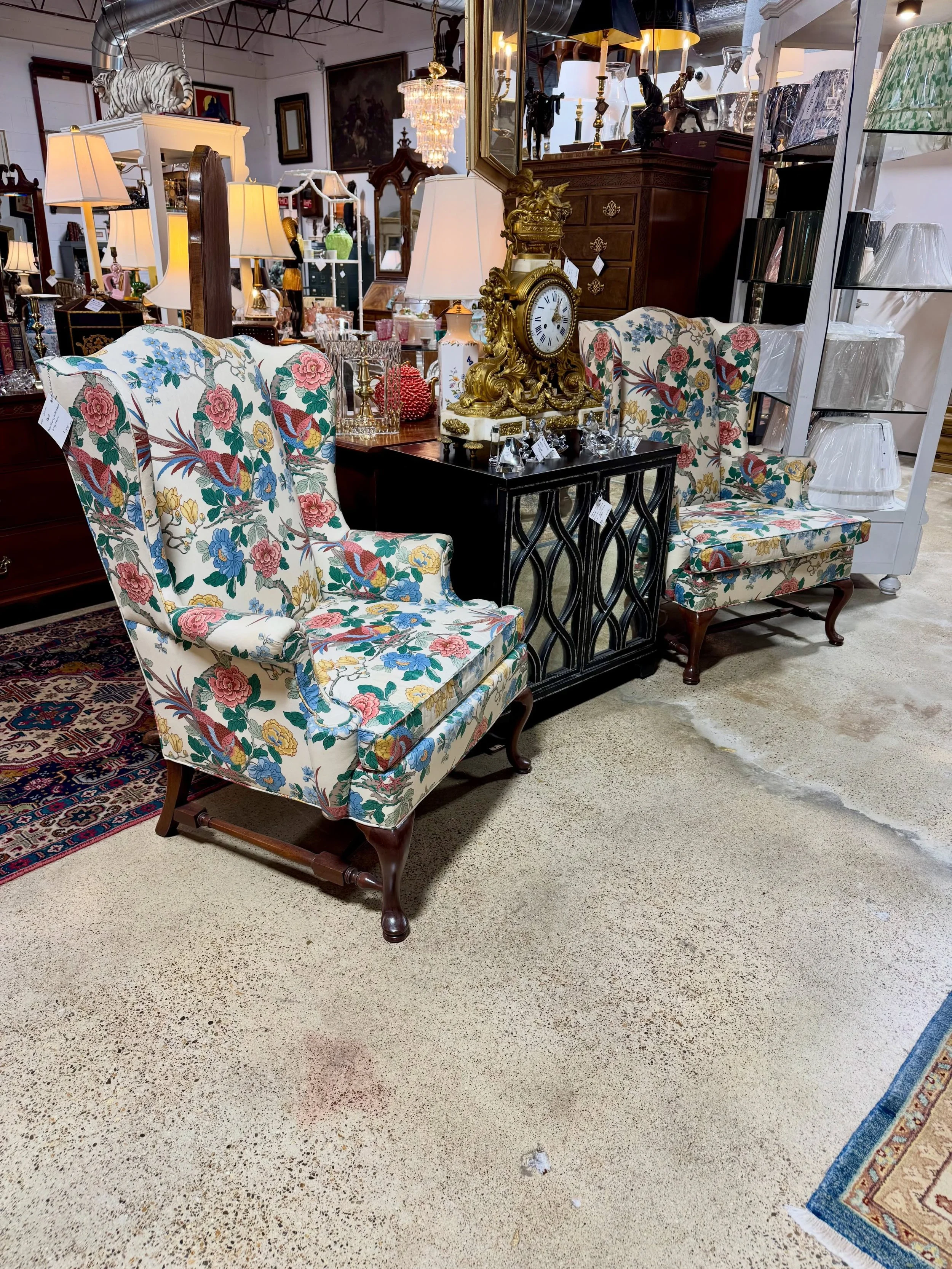 Pretty wingback chairs, beautifully upholstered 🕊️

Price for the pair &mdash; $995

#UpholsteredChairs #WingbackChairs #ShopVintage #ShopAntiques #CircaChattanooga
