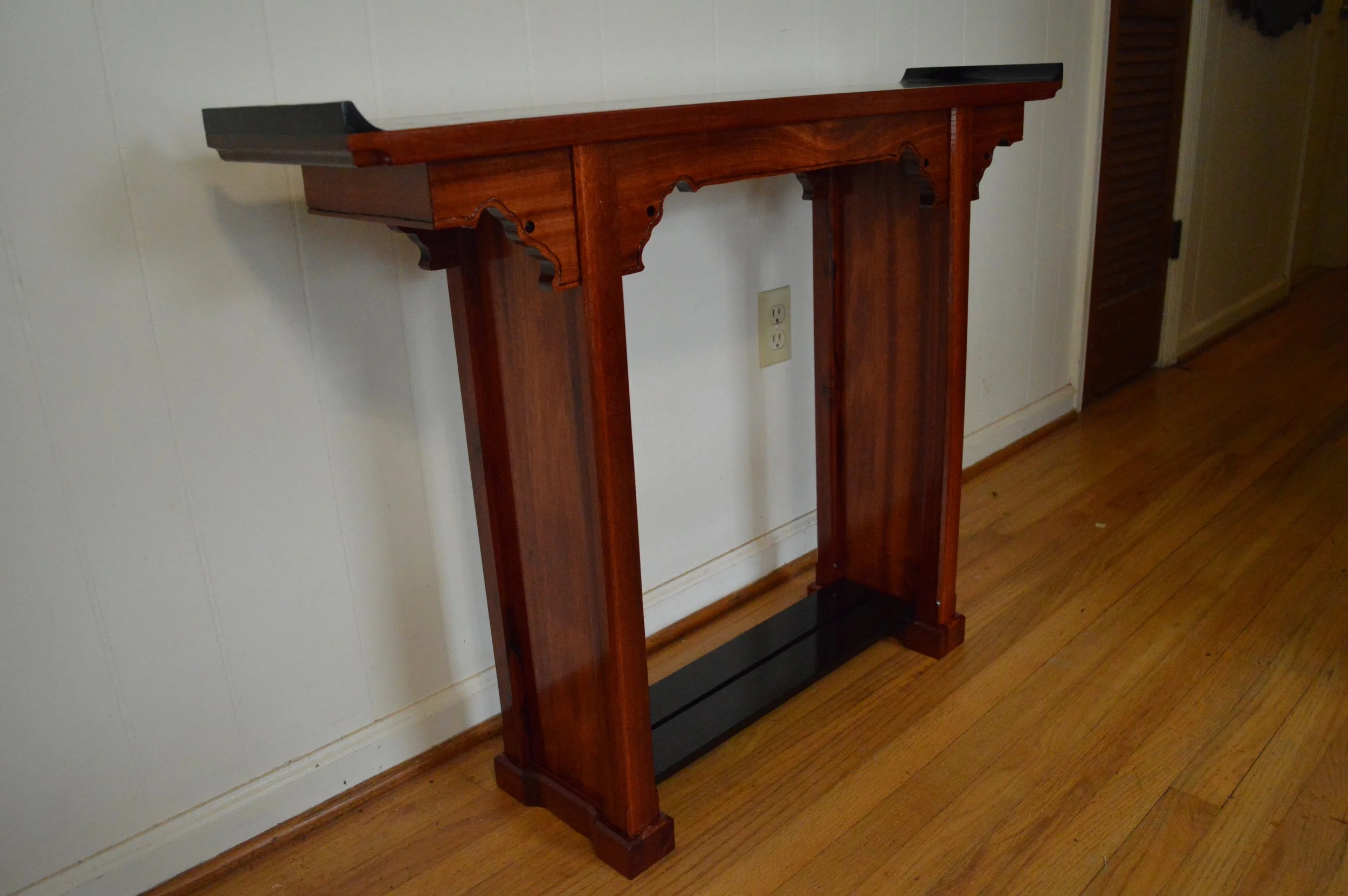 Bloodwood and Ebony Entryway Table
