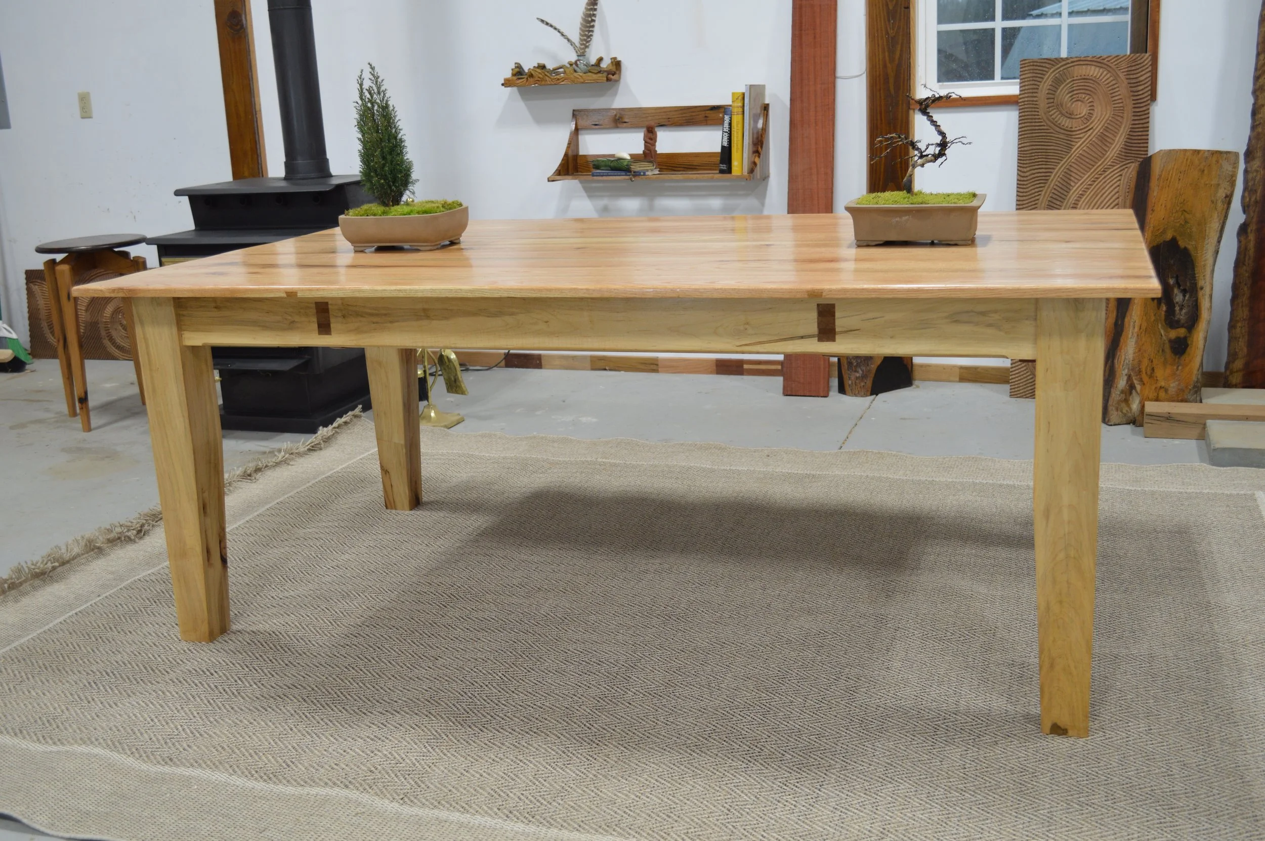 Maple and Mayan Teak Shaker Style Table