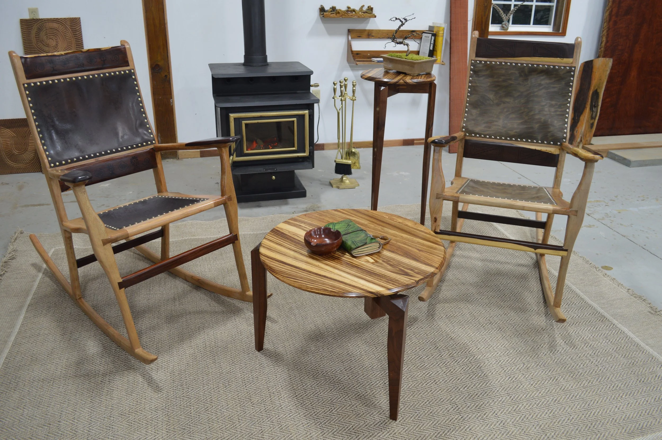 Zebrawood and Walnut Coffeetable