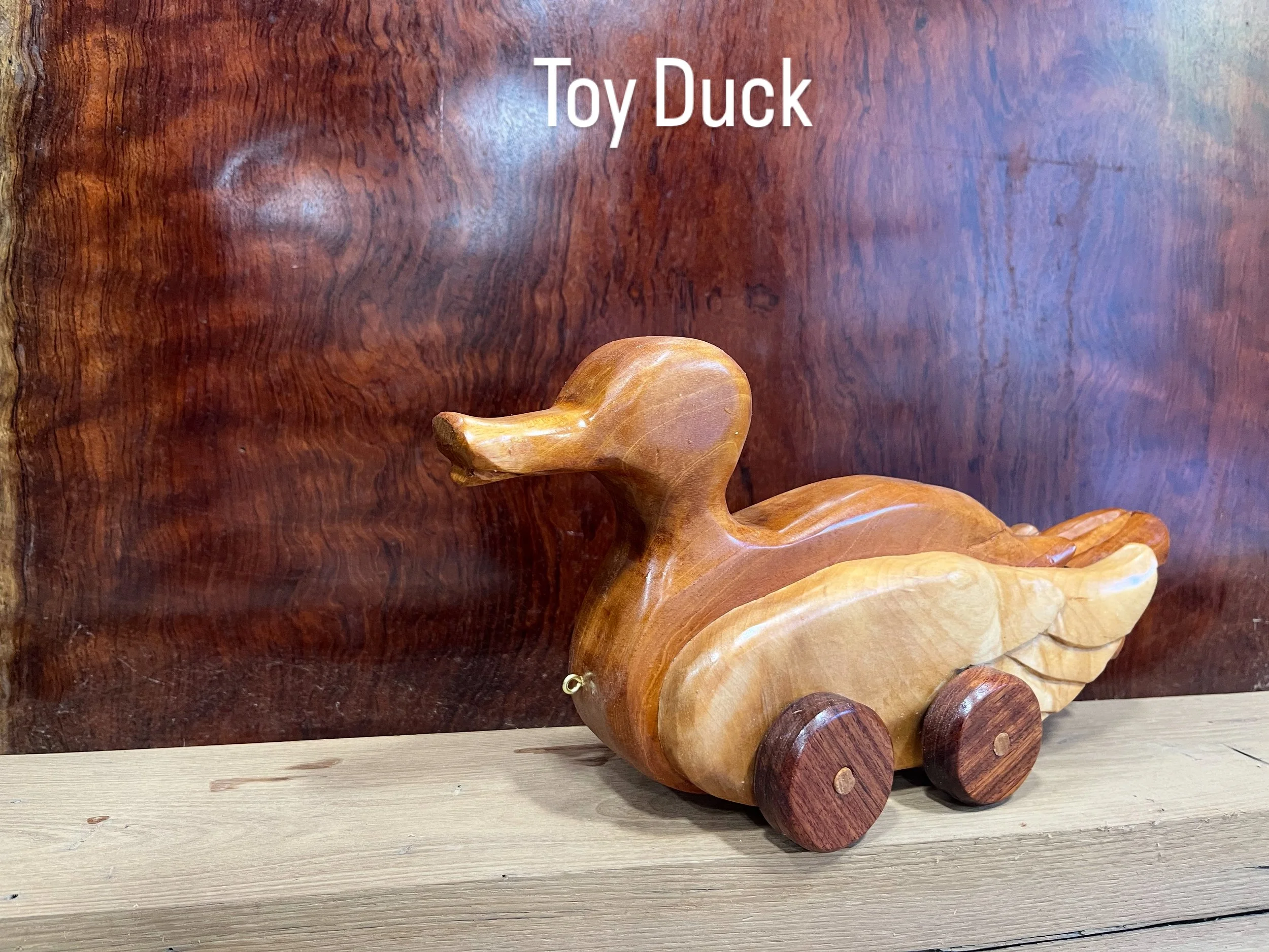 Sapele, Maple, and Bubinga Toy Duck