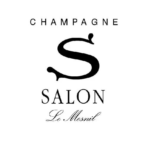 Logo avec un grand S, le mot 'CHAMPAGNE' en haut, 'SALON' en dessous, et 'Le Mesnil' en écriture cursive