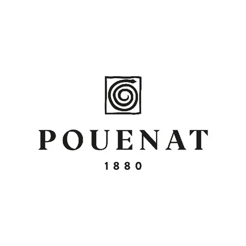 Logo de la marque Pouenat avec un symbole spiralé et le texte 'POUENAT 1880'.
