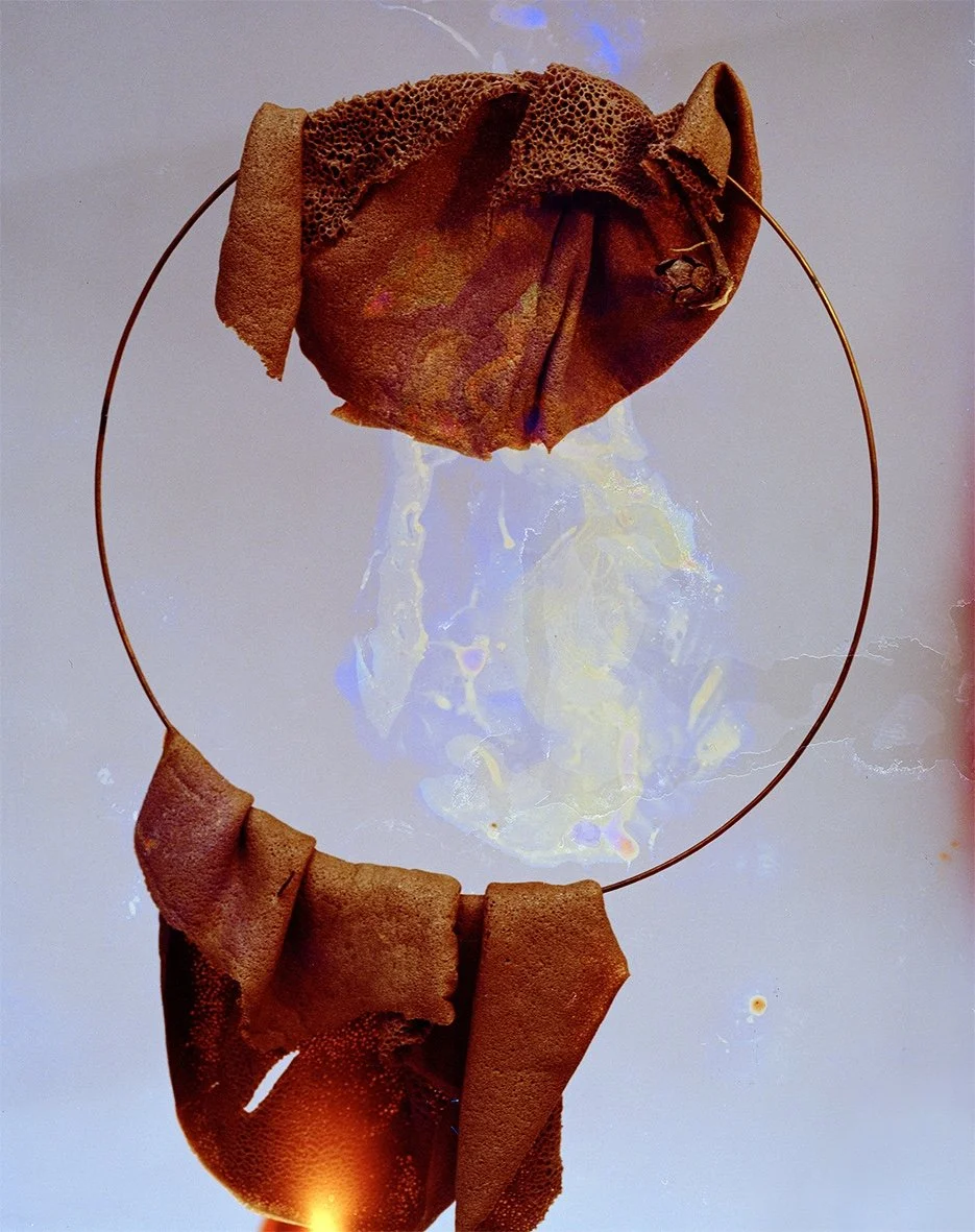 Aortic deposit (Shack Cooking, 6 Takes), 2022, unique c-type hand print made with partial exposure/ chemigram on photographic film