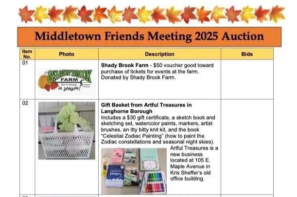 Annual Auction &amp; Pot Luck Supper